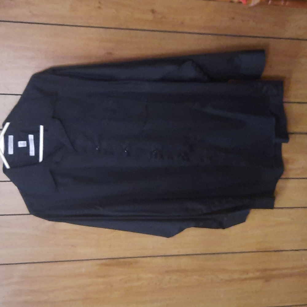 X LARGE Black Sateen Geoffrey Beene dress shirt